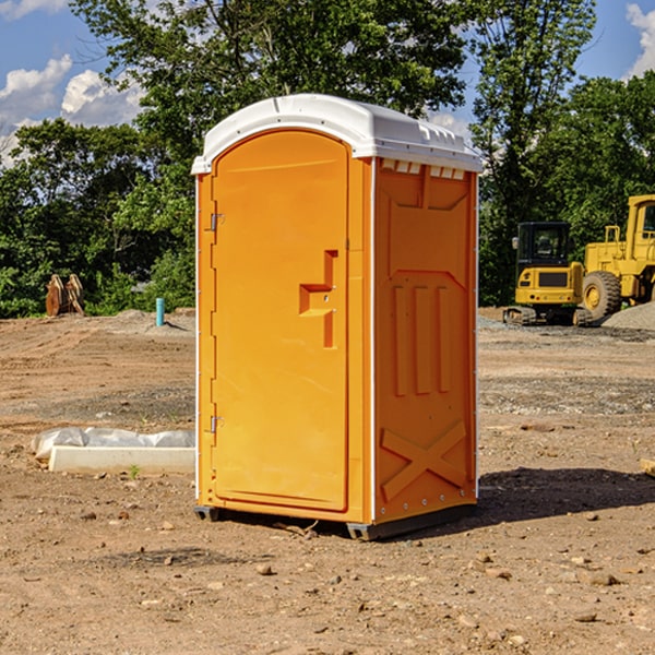 how often are the portable toilets cleaned and serviced during a rental period in Megargel